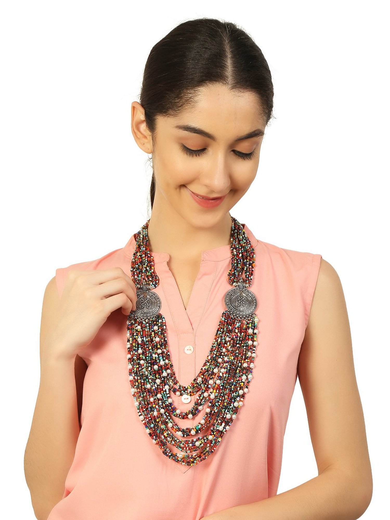 Imli Street Multicolor Long Beaded Handcrafted Necklace