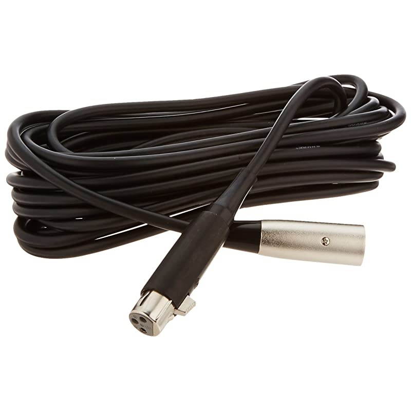 C25B 25Feet HeavyDuty Cable XLR Connector on Microphone End Black
