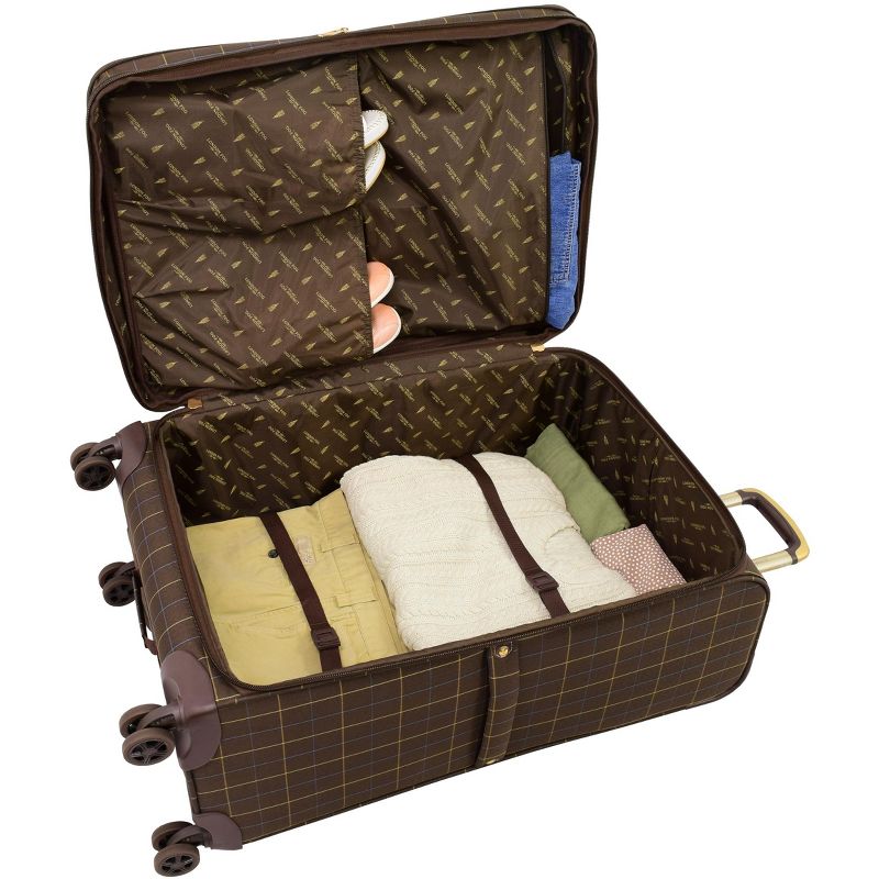 American Tourister 29'' Axion Checked Softside Suitcase - Black