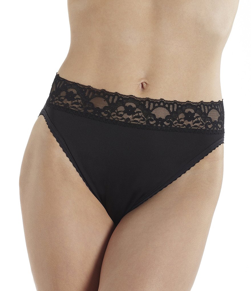 Cabernet Seamed To Fit Stretch Hi-Cut Lace Brief Panty