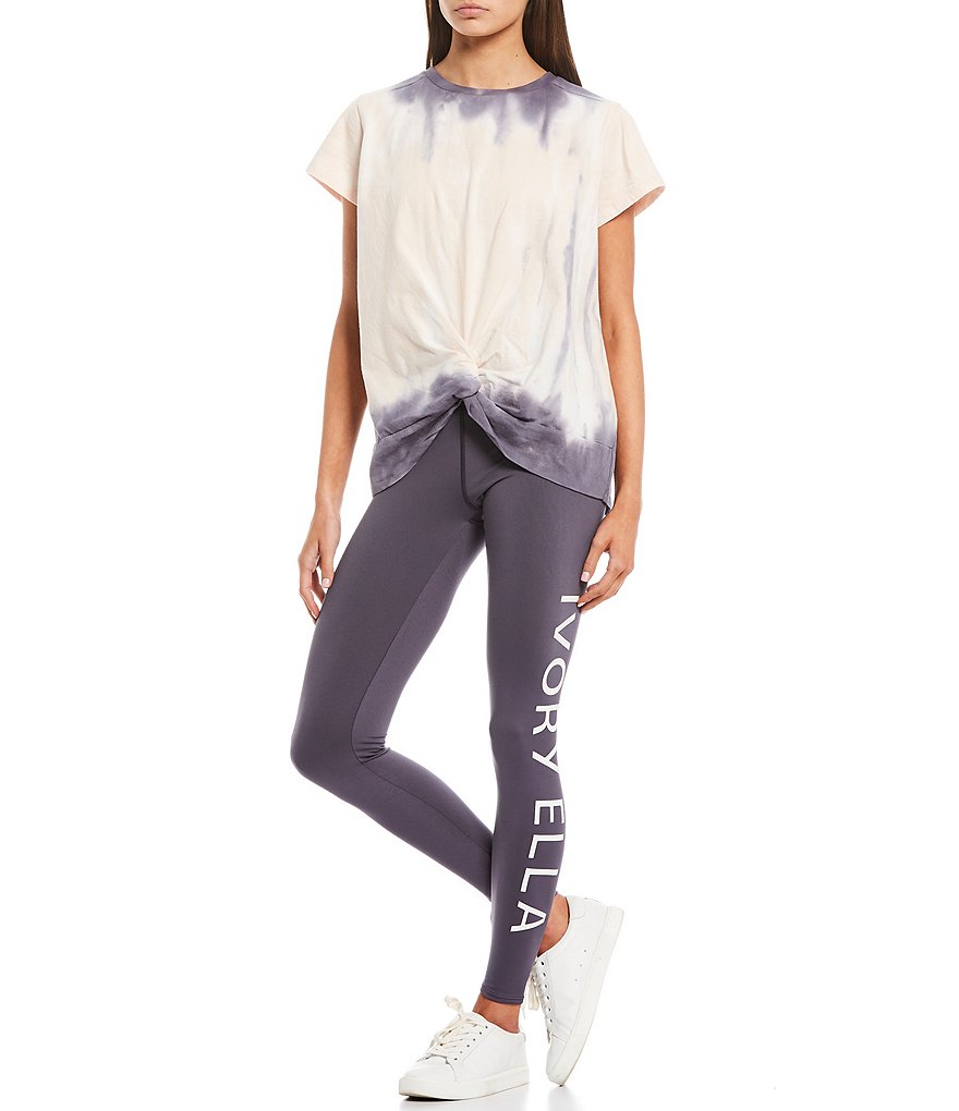 Ivory Ella Knot Front Tie-Dye Tee