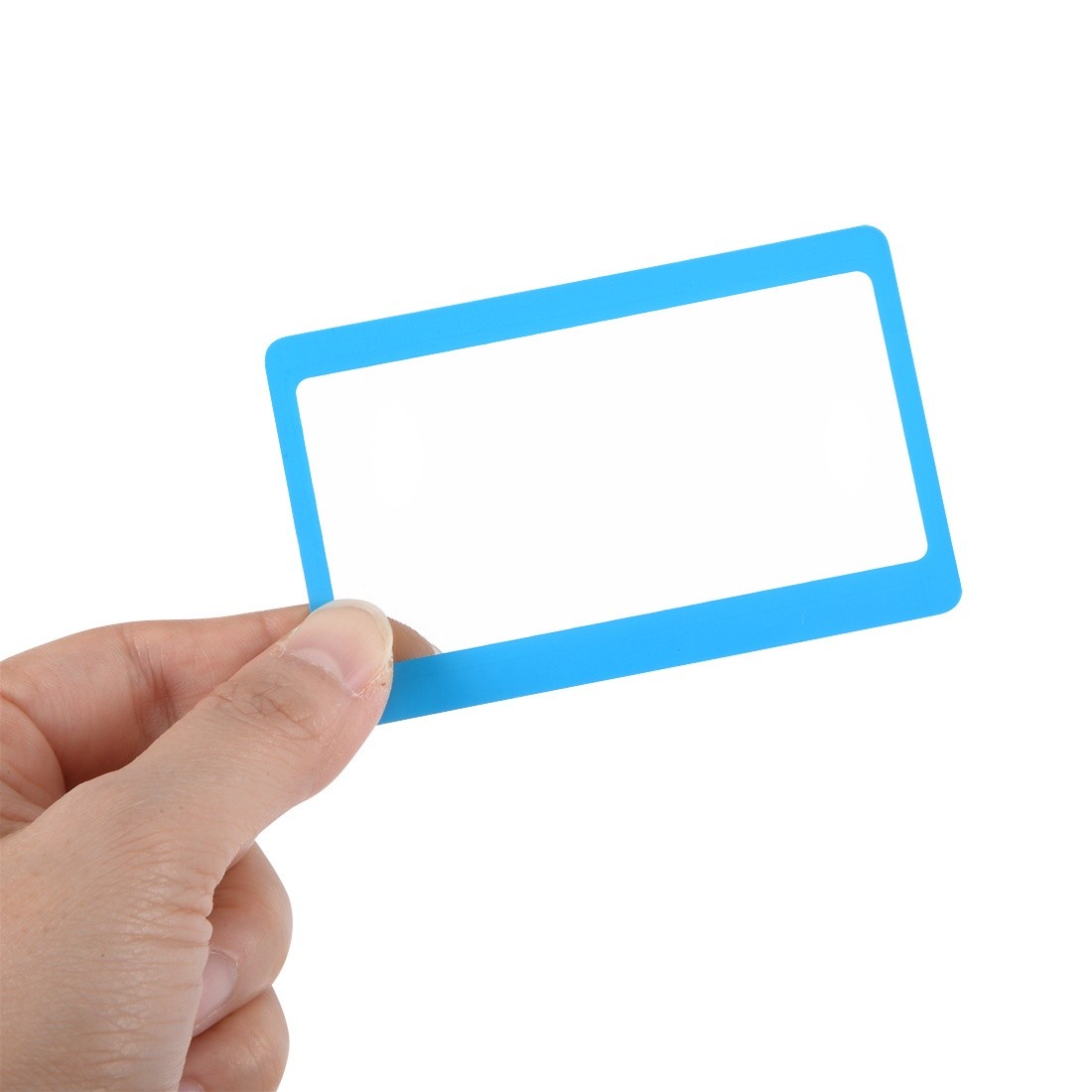 Unique Bargains uxcell Fresnel Lens Magnifier 75mmx40mm 3X 300% Credit Card Magnifier Blue 5pcs