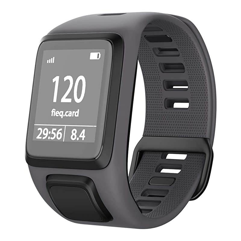 Silicone Watch Band Replacement for Spark/Spark 3/Golfer 2/Adventurer/Runner 2/3 Smartwatch for Man Women(Gray)