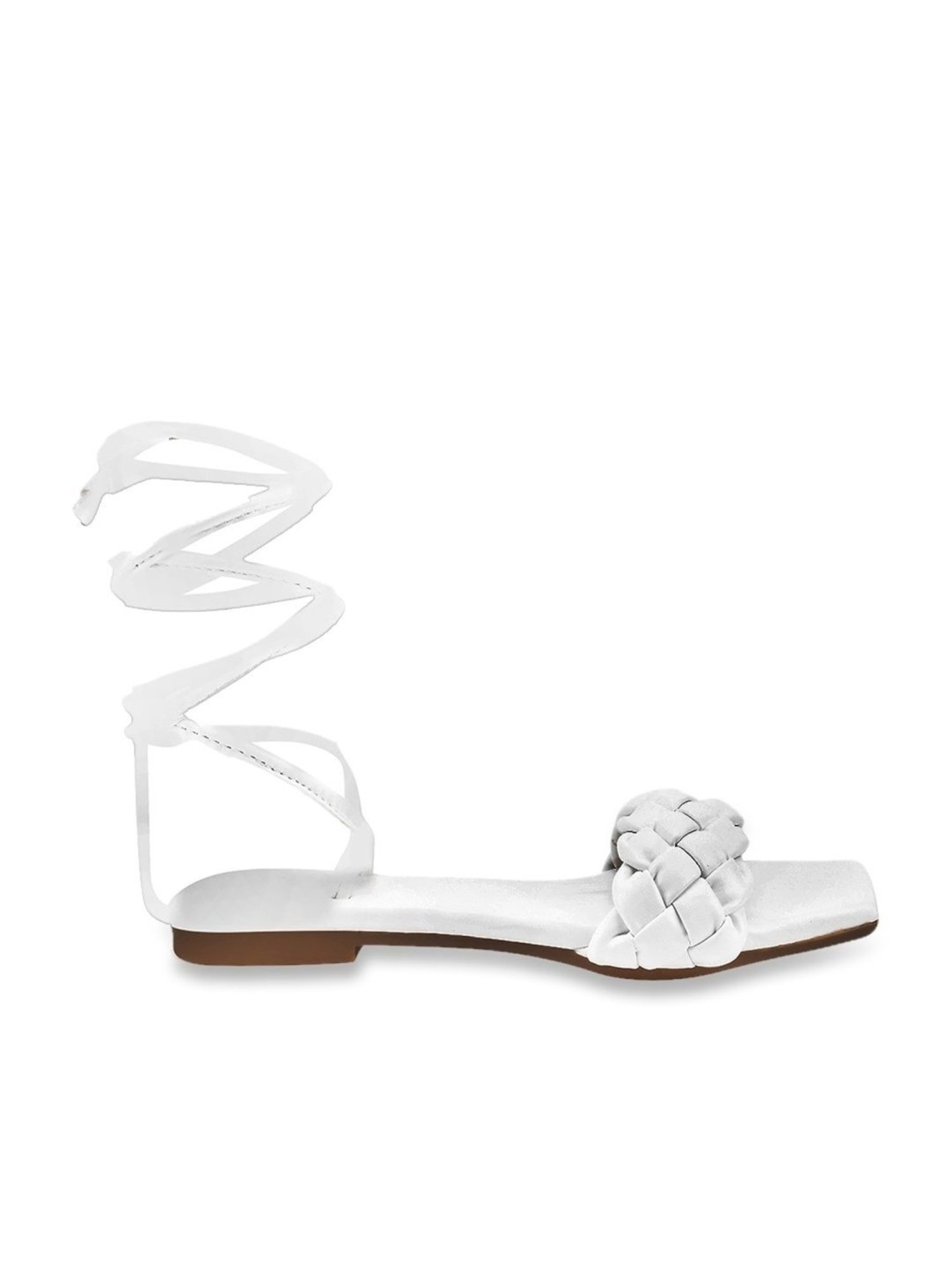 The White Pole Women's White Gladiator Sandals