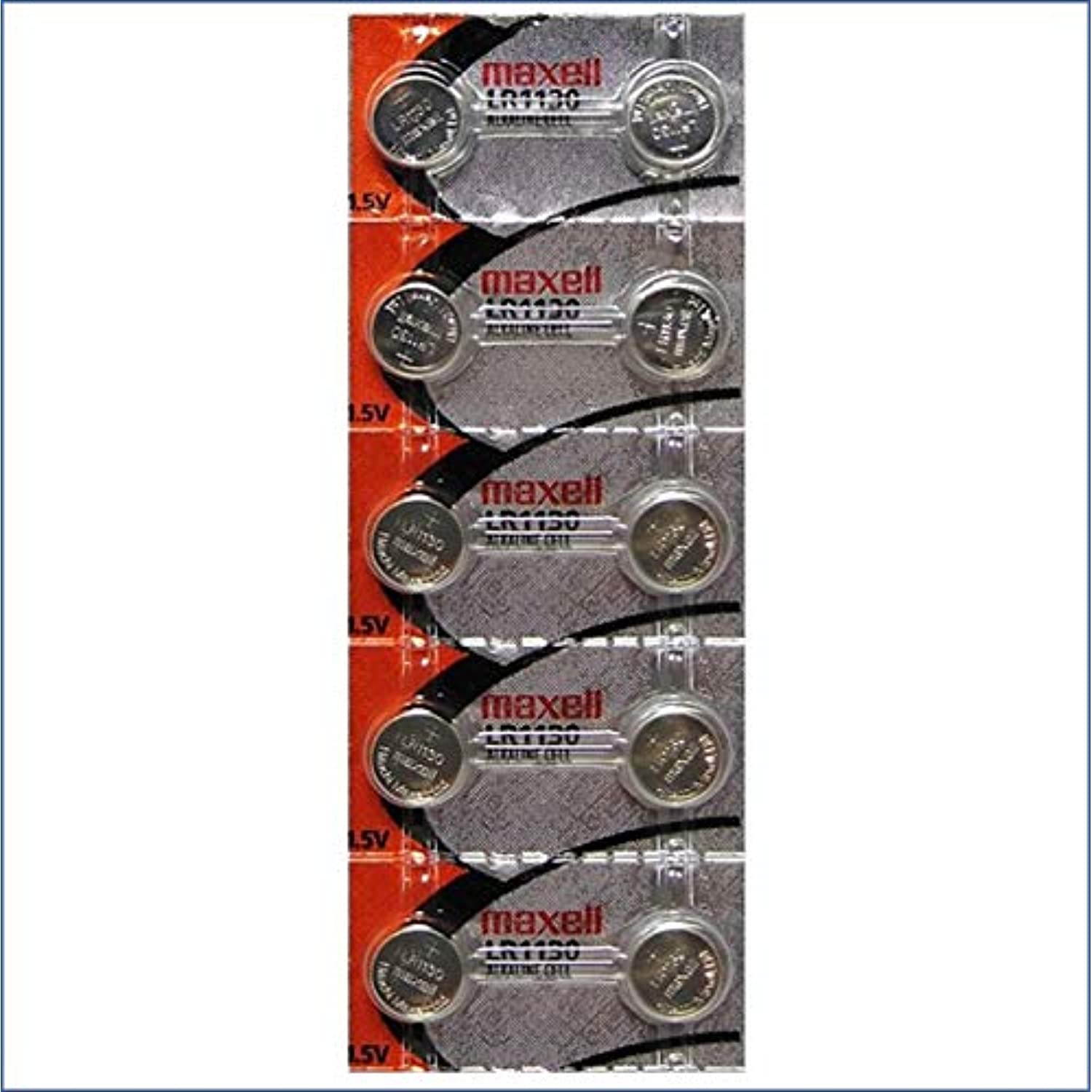 Maxell Watch Battery Button Cell LR1130 AG10 Pack of 10 Batteries