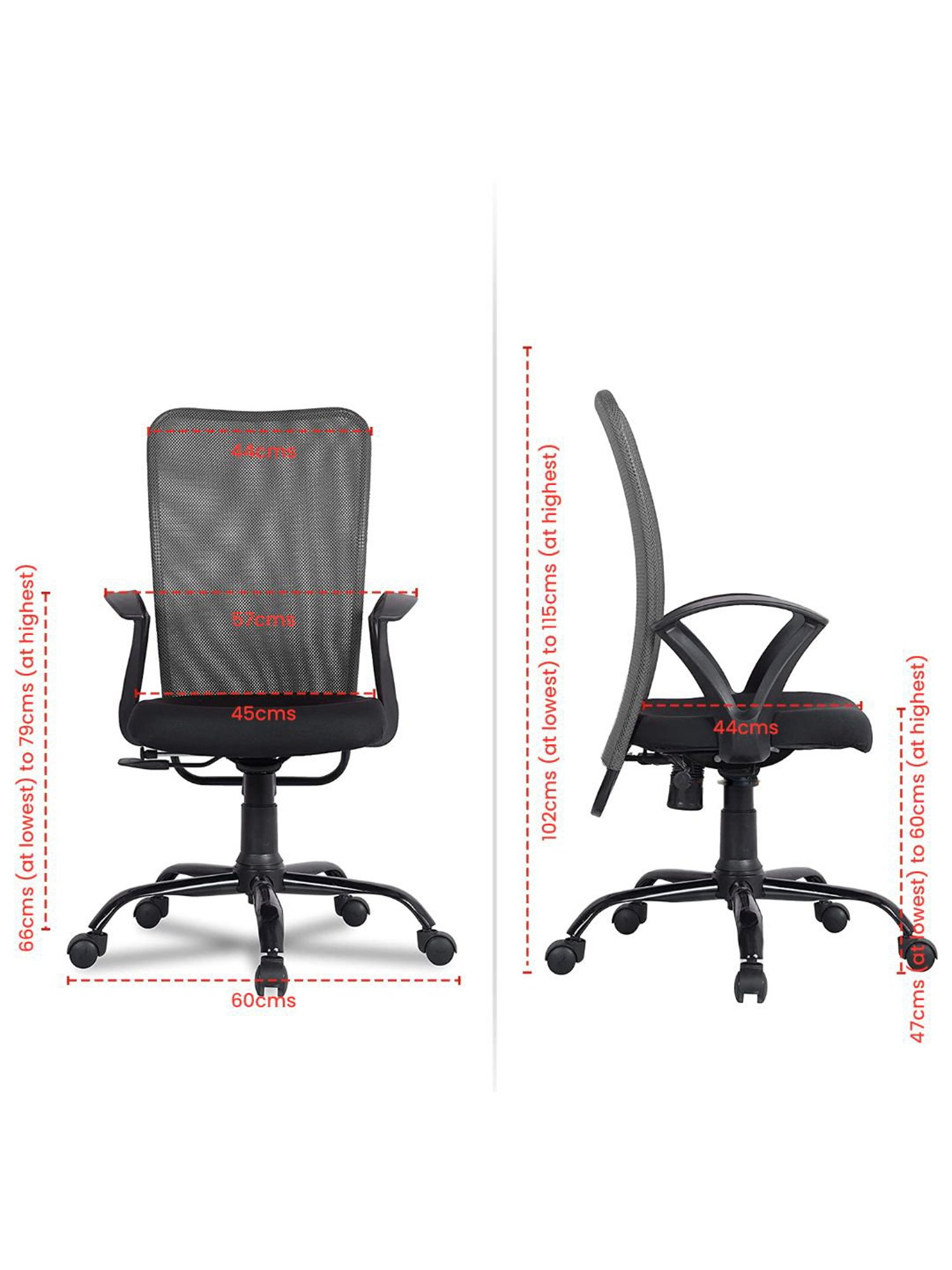 Green Soul Seoul Grey Foam Ergonomic Office Chair
