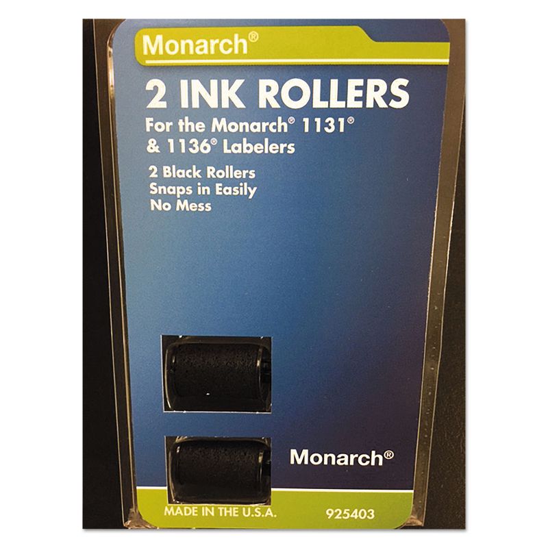 Monarch 925403 Replacement Ink Rollers Black 2/Pack 