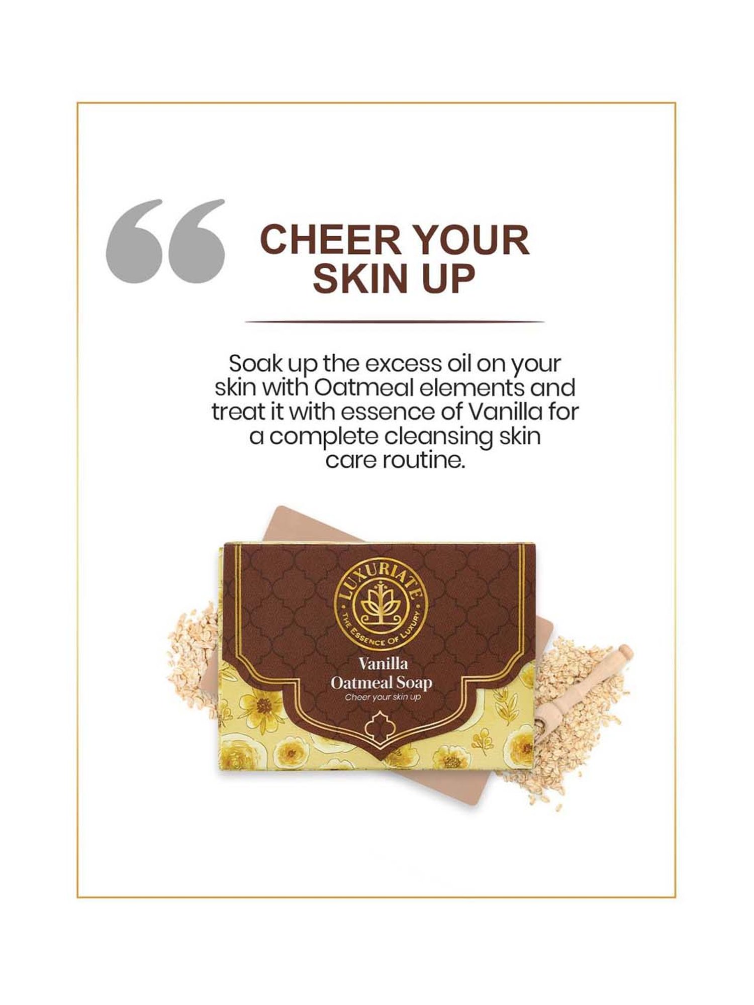 Luxuriate Vanilla Oatmeal Soap Bar - 125 gm