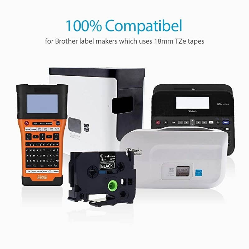 Compatible Black Label Tape Replacement for Brother PTouch Label Tape 18mm 07 Inch White on Black Brother TZe Tape TZe345 for Brother PTouch PTP710BT PTD400 PTD600 Label Makers 3Pack