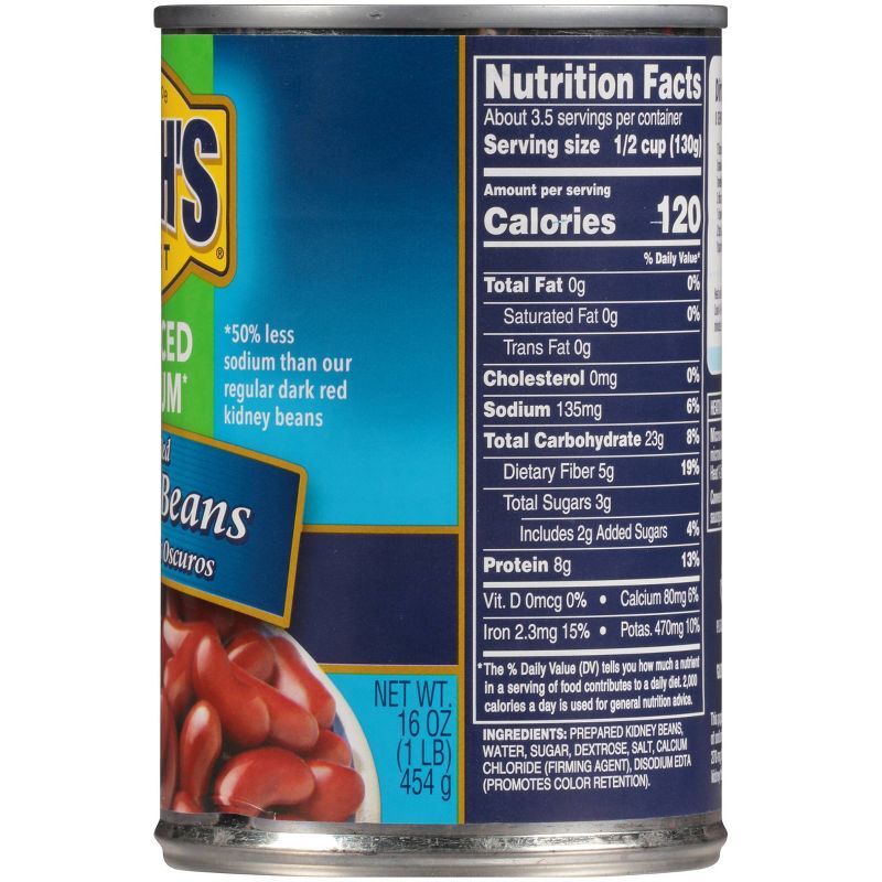 Bush's Reduced Sodium Dark Red Kidney Beans - 16oz