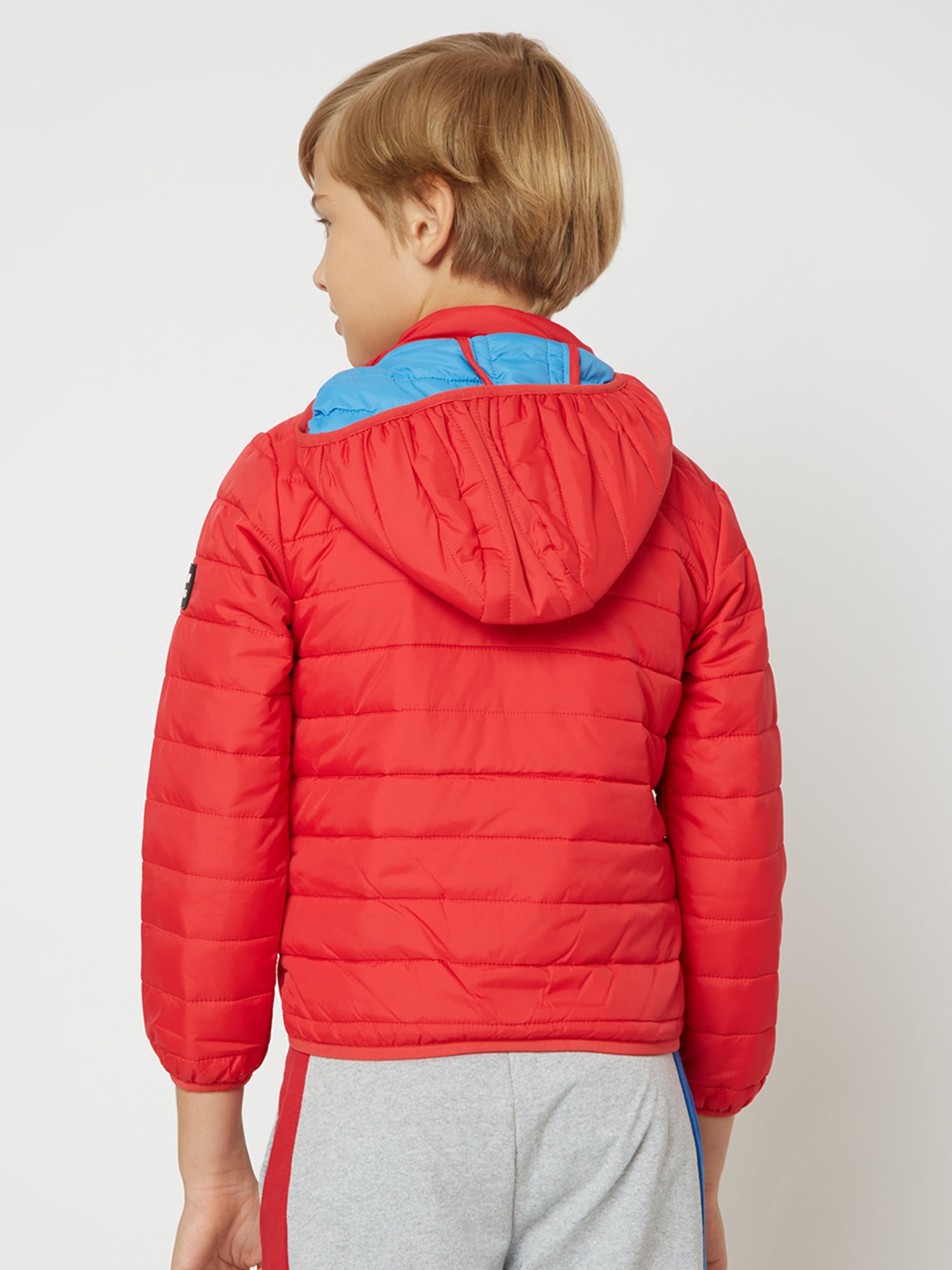 GAS Kids Red Solid Full Sleeves Puffer Jacket