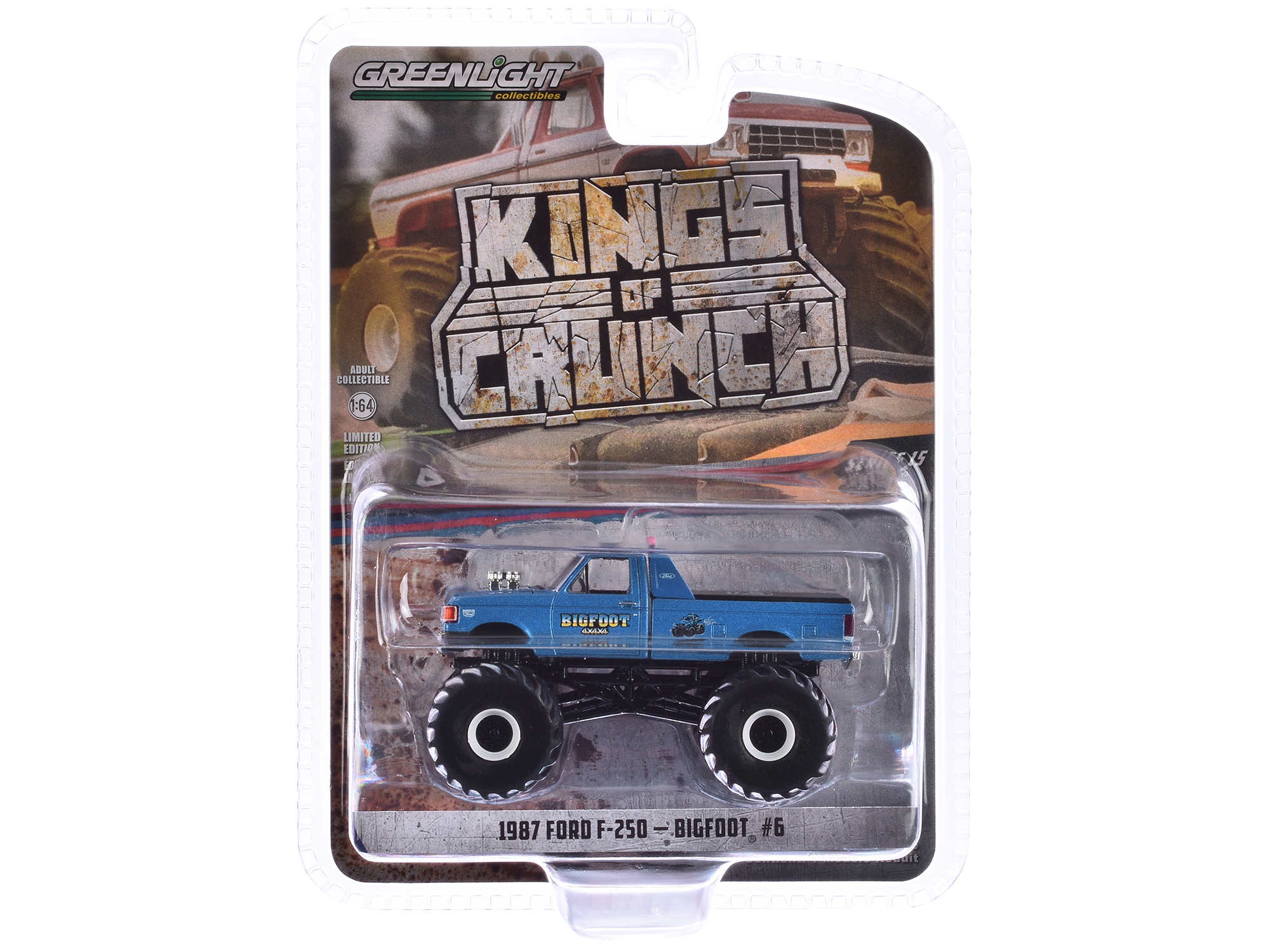 1992 Ford F-250 Monster Truck Yellow "Liquidator" "Kings of Crunch" Series 12 1/64 Diecast Model Car by Greenlight