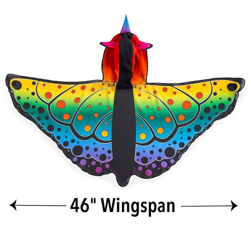 HearthSong Rainbow Butterfly Unicorn Wings for Kids Imaginative Play