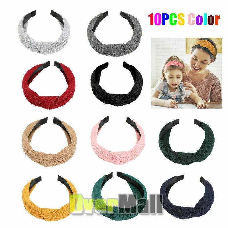 10 Pieces Knotted Headbands For Women Turban Headbands For Women Wide Headbands
