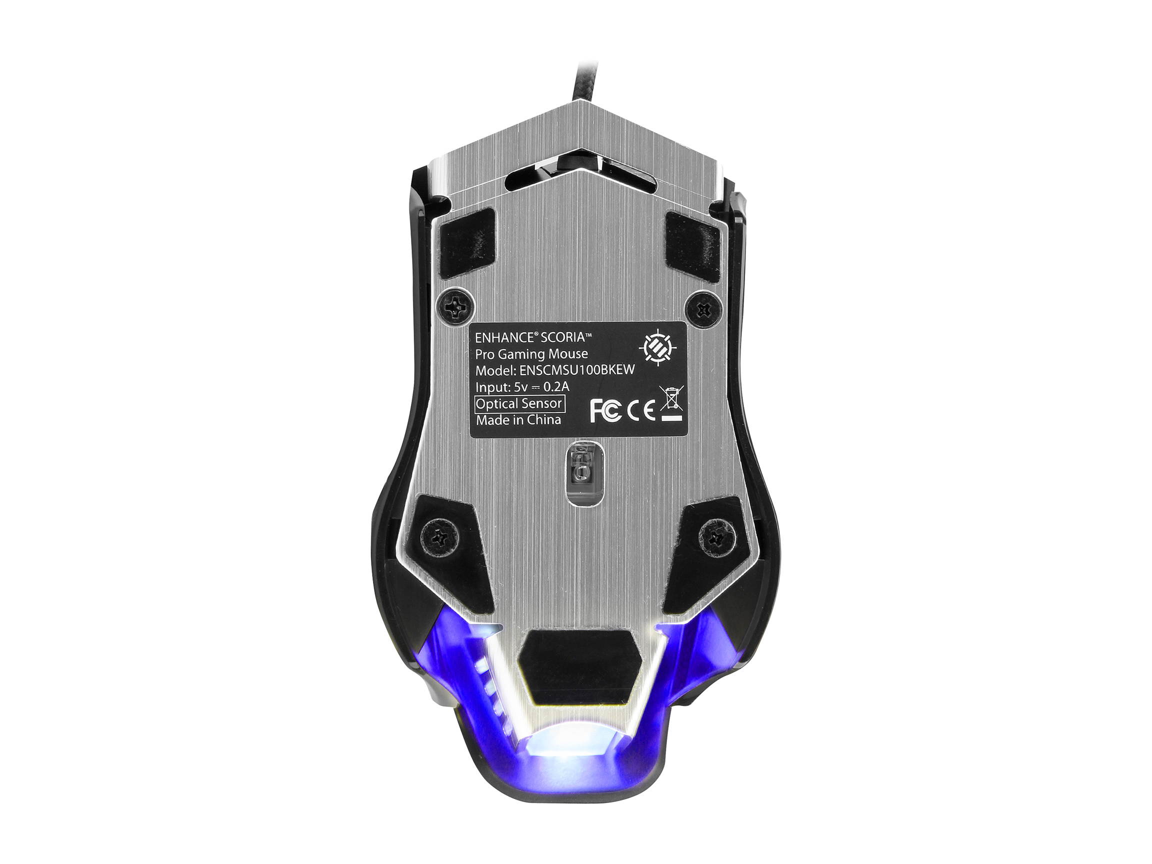ENHANCE Scoria Tournament Gaming Mouse - RGB LED, 7 Programmable Buttons, 14400 dpi & Metal Body