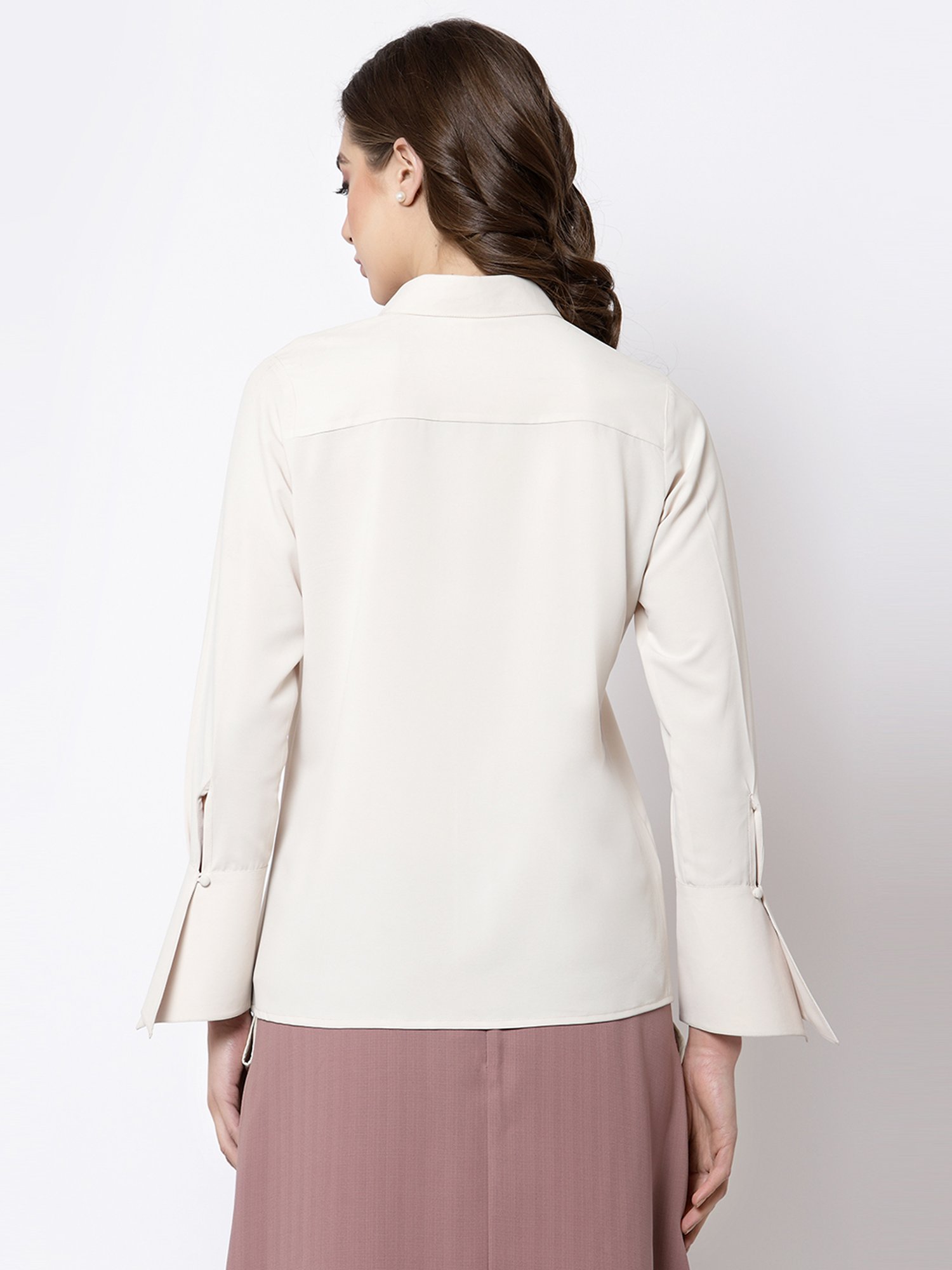 Office & You Off White Full Sleeves Shirt