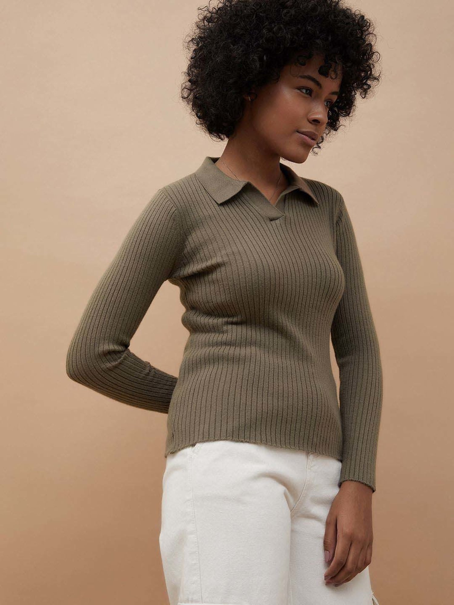 Fame Forever by Lifestyle Brown Striped Top