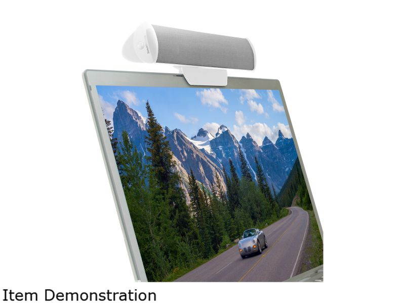 GOgroove SonaVERSE USB 3796908 Laptop Speaker Soundbar 2.0 with Clip-On Portable Design (Black) - Works with Acer, Apple, ASUS, Dell, HP, Samsung and More Computers