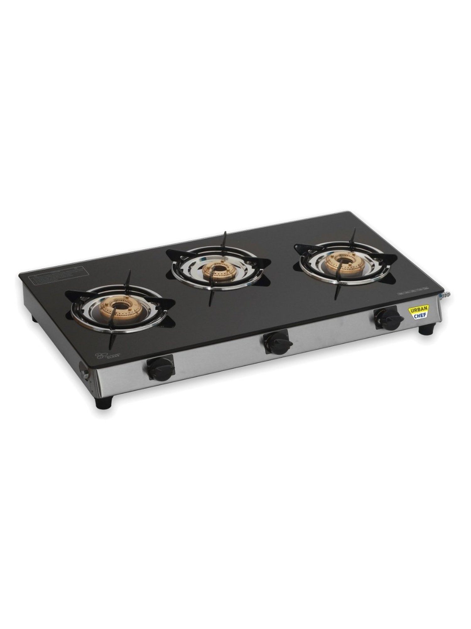 Urban Chef Gas Stove with 3 Burners ( Black )