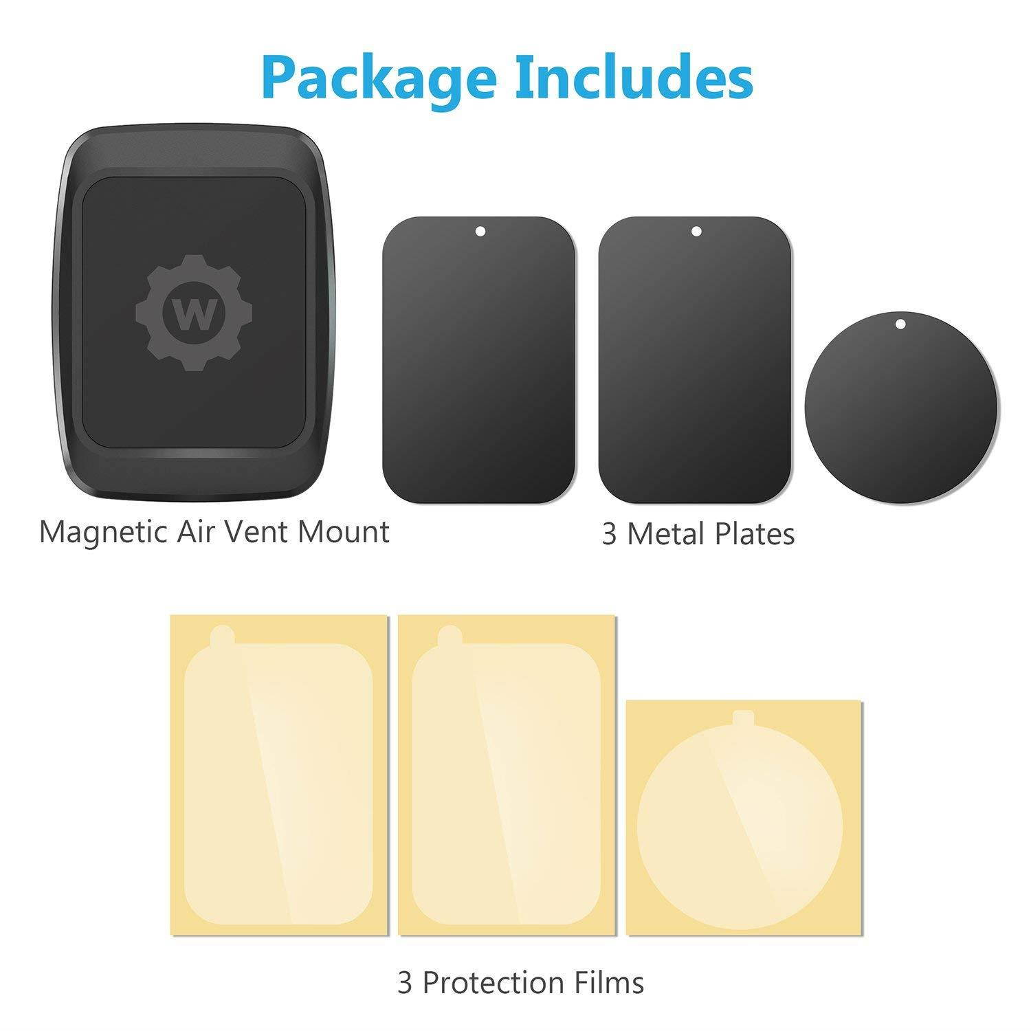 Magnetic Mount, WizGear Universal Twist-Lock Air Vent Magnetic Car Mount Holder, for Cell Phones with Fast Swift-snap Technology