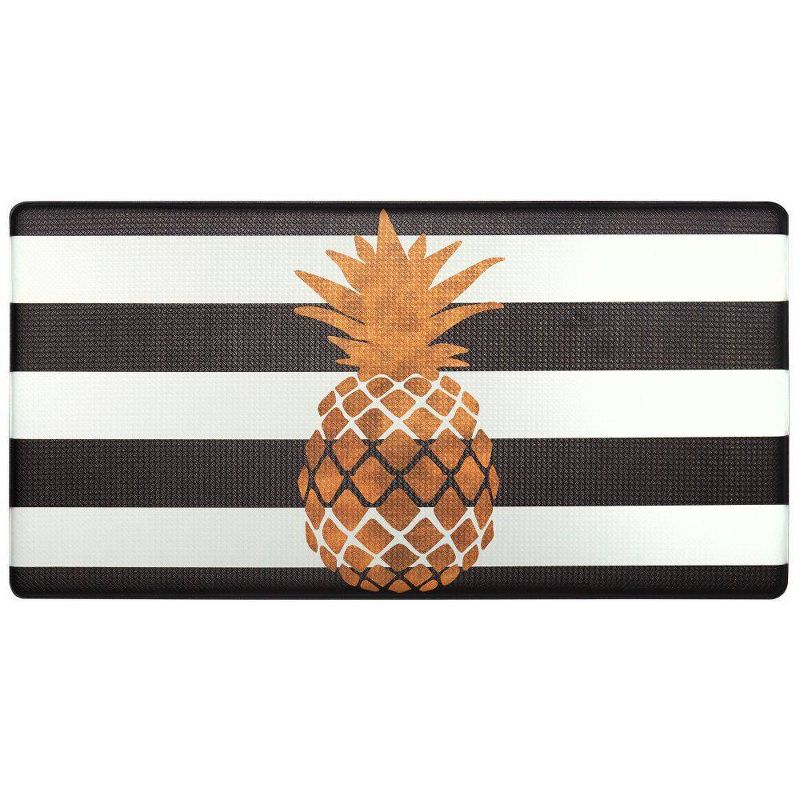 Nicole Miller 20" x 39" New York Gold Pineapple Kitchen Mat