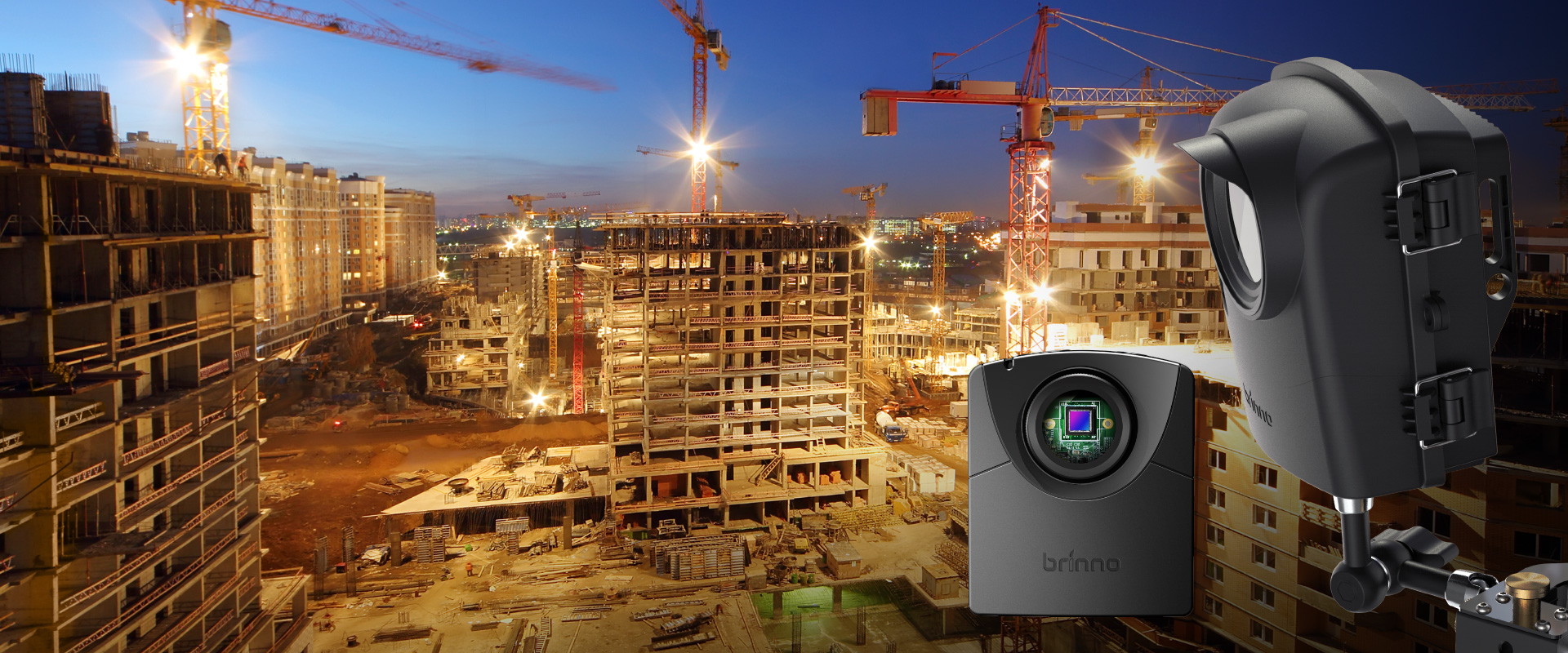 Brinno Construction Trio Bundle Pack BCC2000, Up to 1 Year Battery Life, Perfect for Construction and Outdoor Security, 1080P FHD - Includes Flexible Clamp Mount and Weather Resistant Outdoor Housing