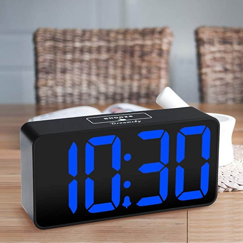 Large Digital Alarm Clock for Visually Impaired - 8.9 Inches Large Digital Clock for Bedroom, Fully Adjustable Dimmer, Jumbo Number Display, USB Ports, 12/24H, Snooze, Adjustable Alarm Volume