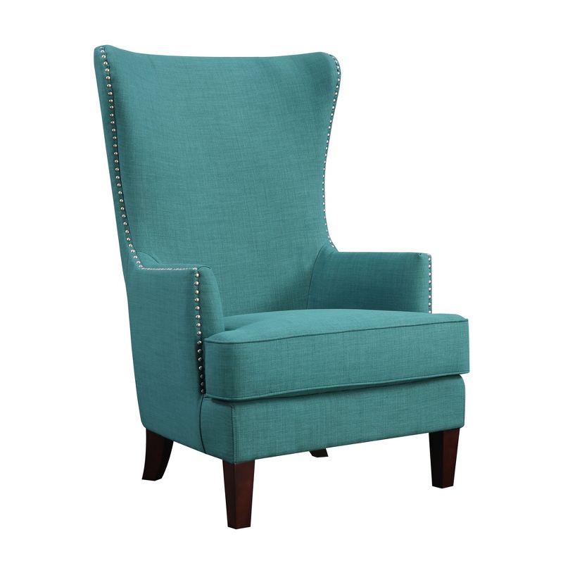 Karson High Back Upholstered Chair Teal - Picket House Furnishings