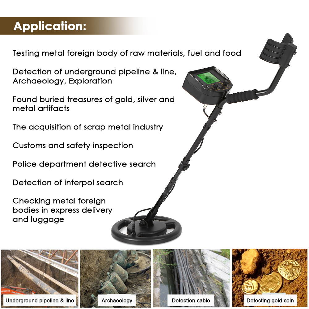 SMART SENSOR 100-240V High Sensitivity Professional Underground Metal Detector Gold Digger Treasure Hunter Scanner Scanning Tool with Earphone Buzzer