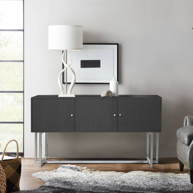 Bosset Contemporary Buffet Steel/Gray - Armen Living