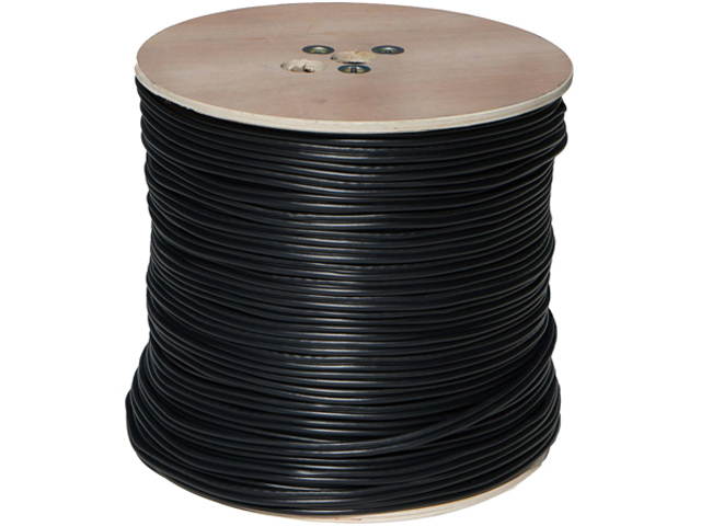 SPT SECURITY Model 90S-1000B 1000 ft. RG59 Siamese Coaxial Power Cable, 1000 ft. Black