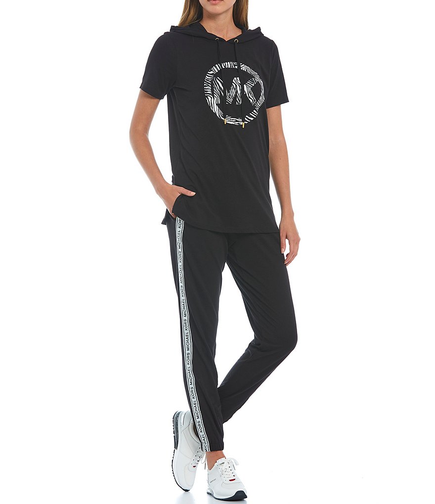 Karen Kane Short Sleeve Tie-Dye Hoodie