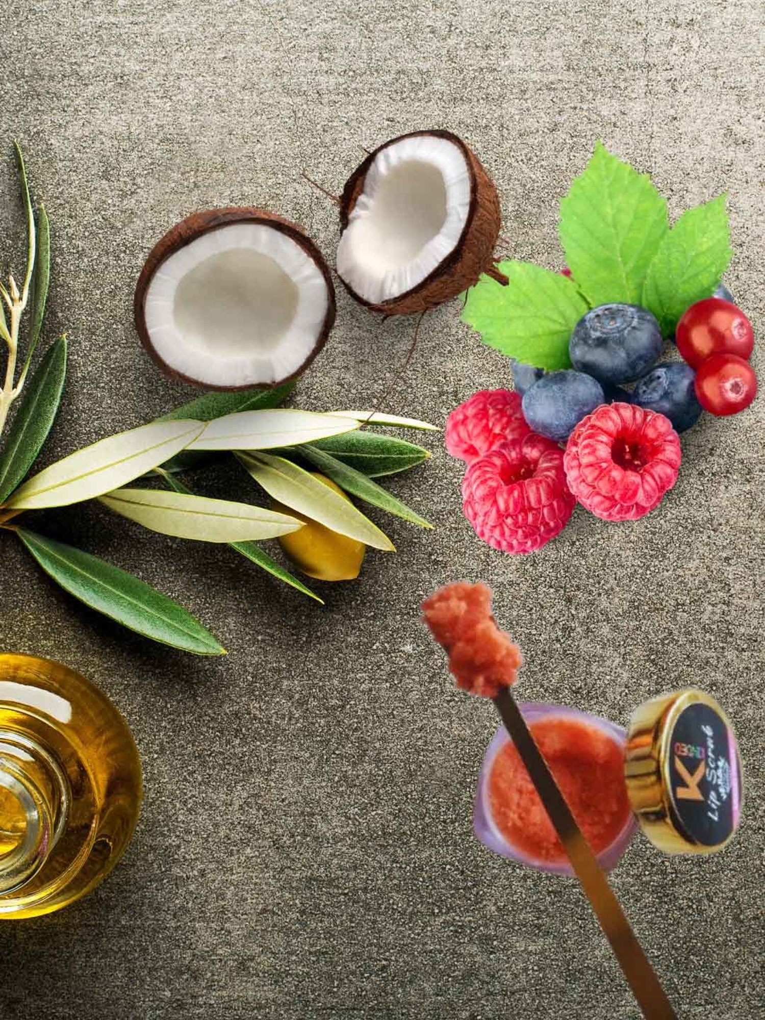 KINDED Herbal Mixed Fruit & Beetroot Lip Scrub Combo