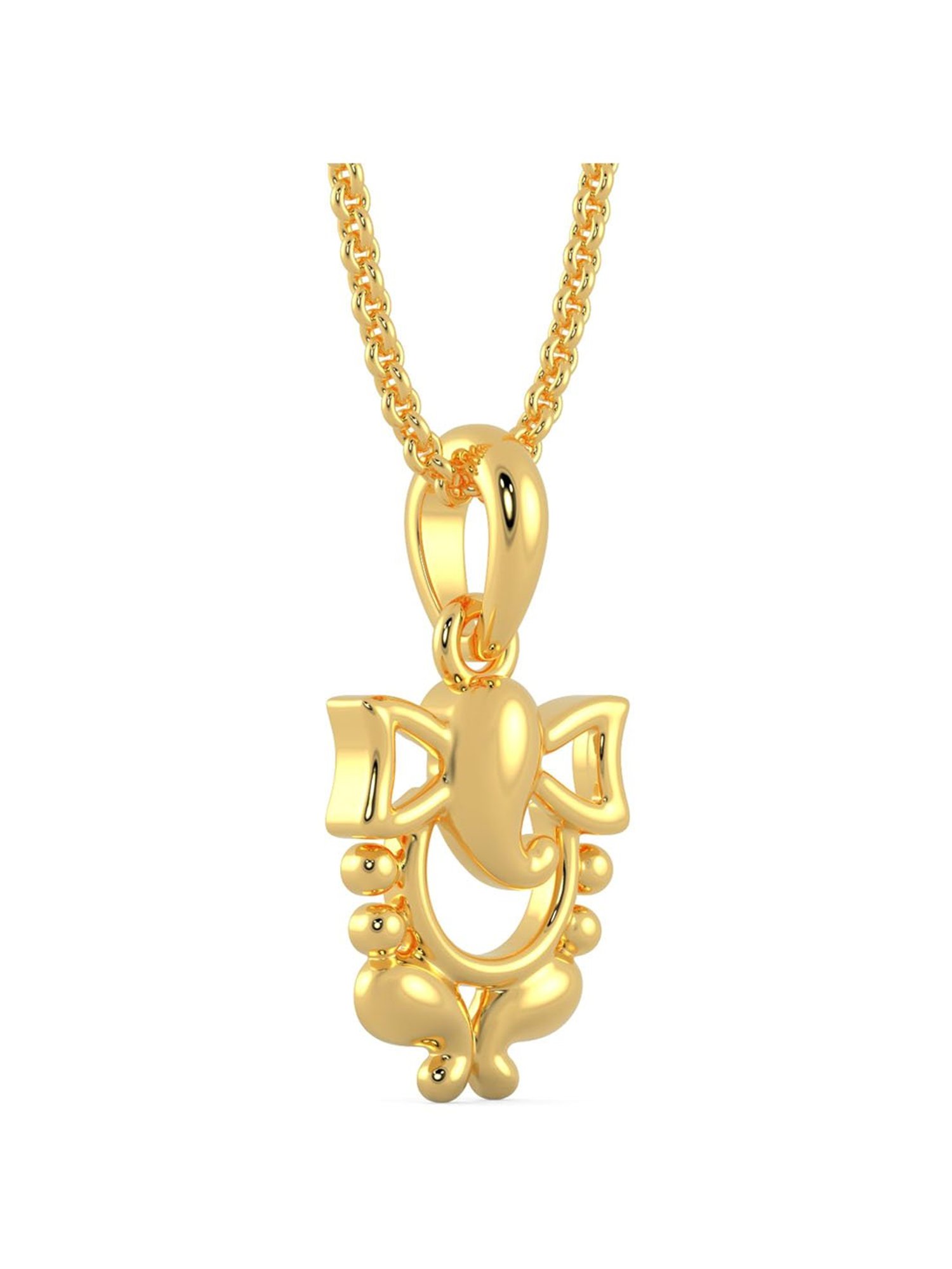 CKC Sacred Rudraksha Gold Pendant: Single Loop Elegance