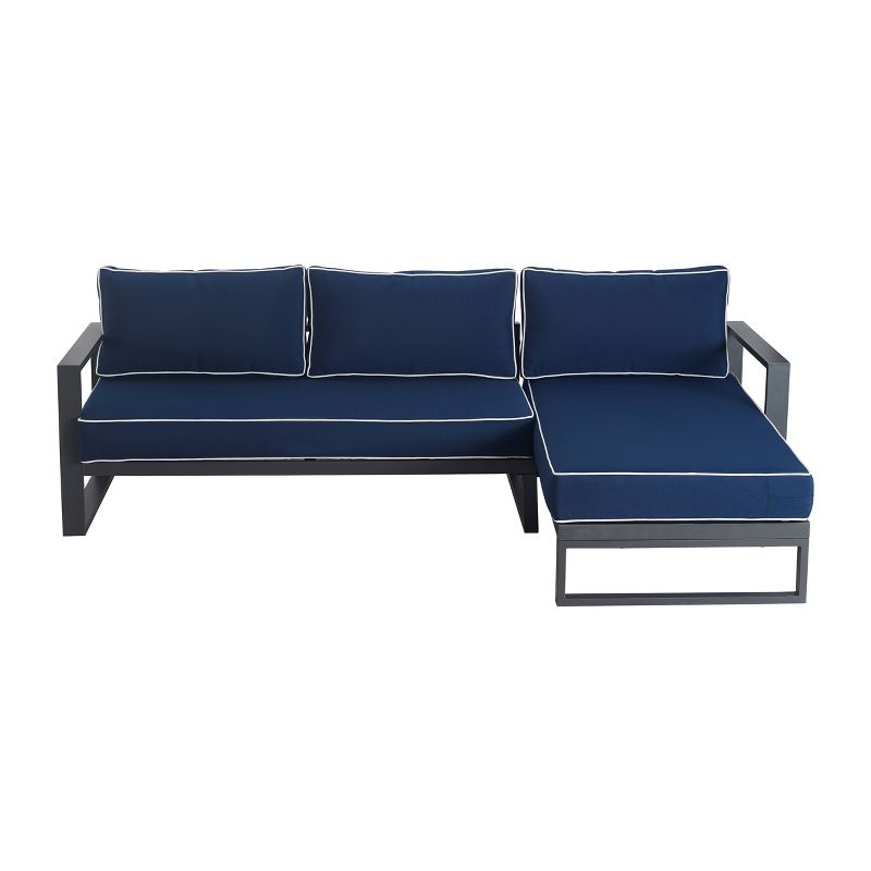 Monterey Outdoor Sectional - Gunmetal - Finch