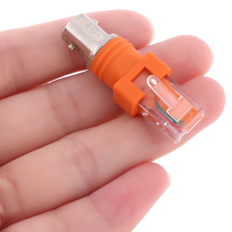 1pcs BNC Female to RJ45 Male Coaxial Coax Barrel Coupler Adapter RJ45 to RF Connector