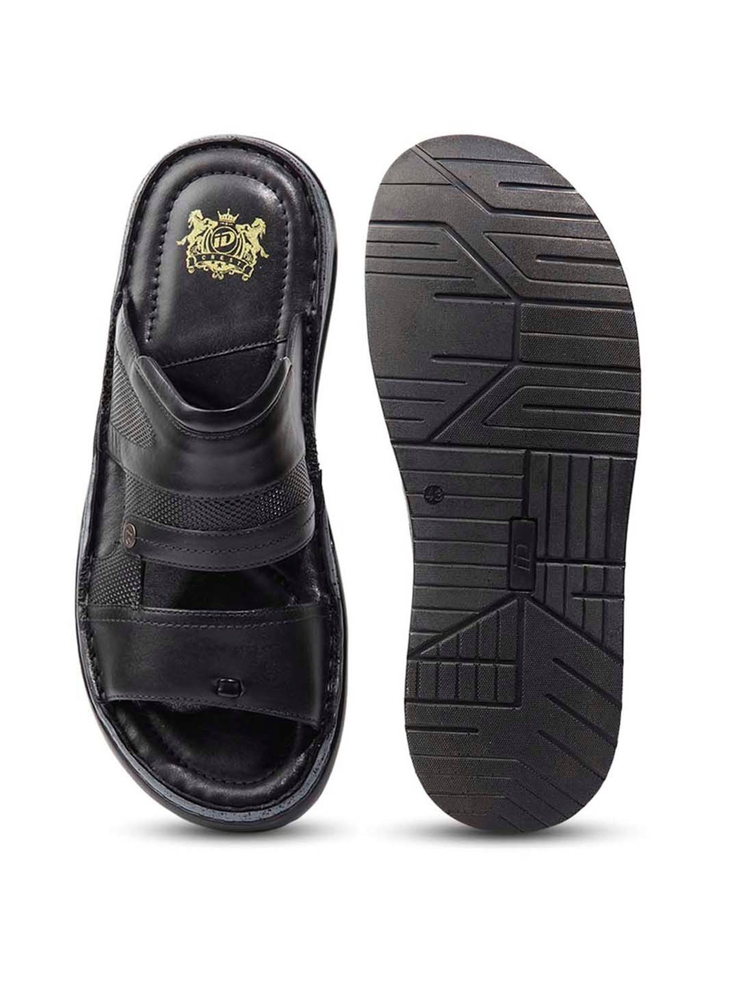 ID Men's Black Thong Sandals