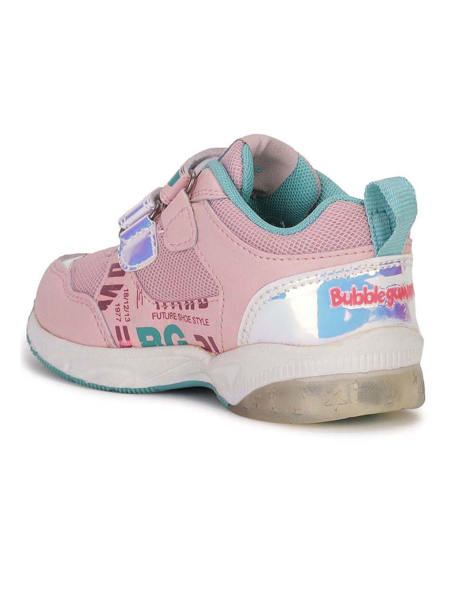 Bubblegummers by Bata Kids Baby Pink & Blue Velcro Shoes