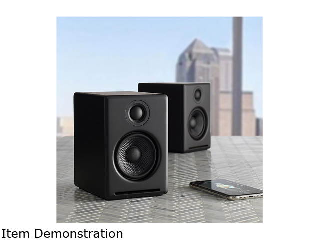 AudioEngine A2+ Wireless Speaker System in Satin Black Paint