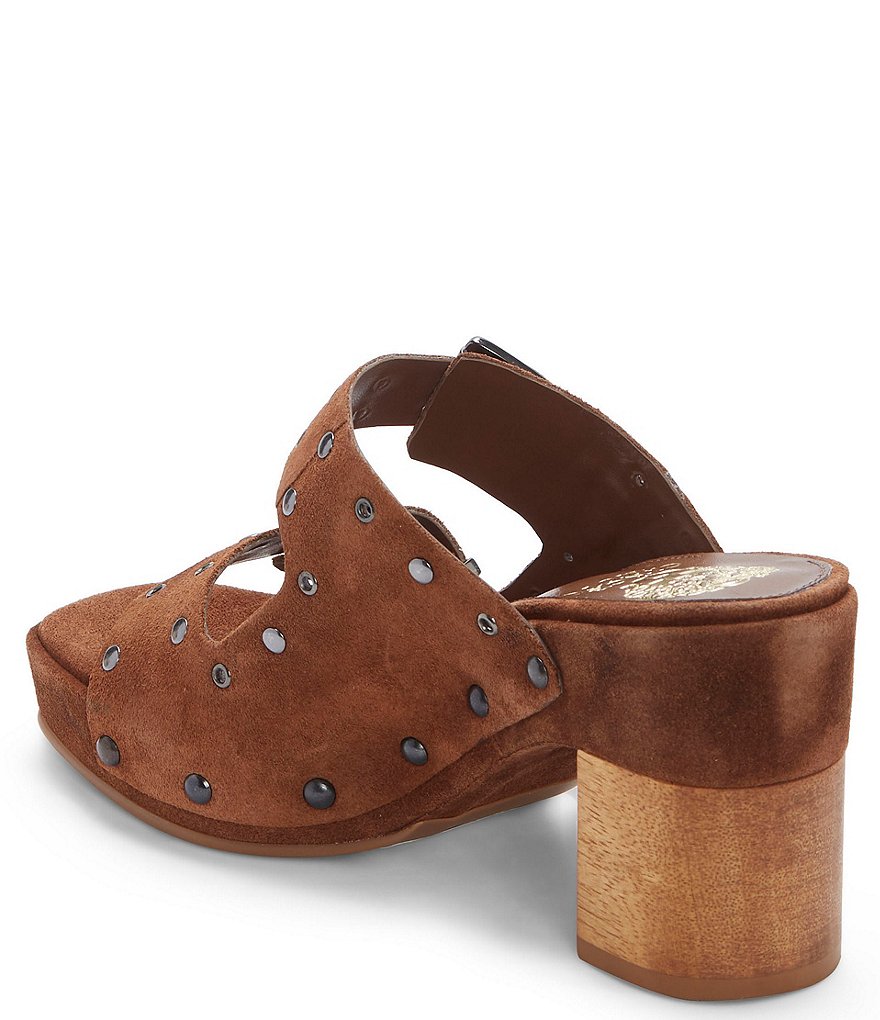Vince Camuto Maidell Suede Studded Buckle Sandals