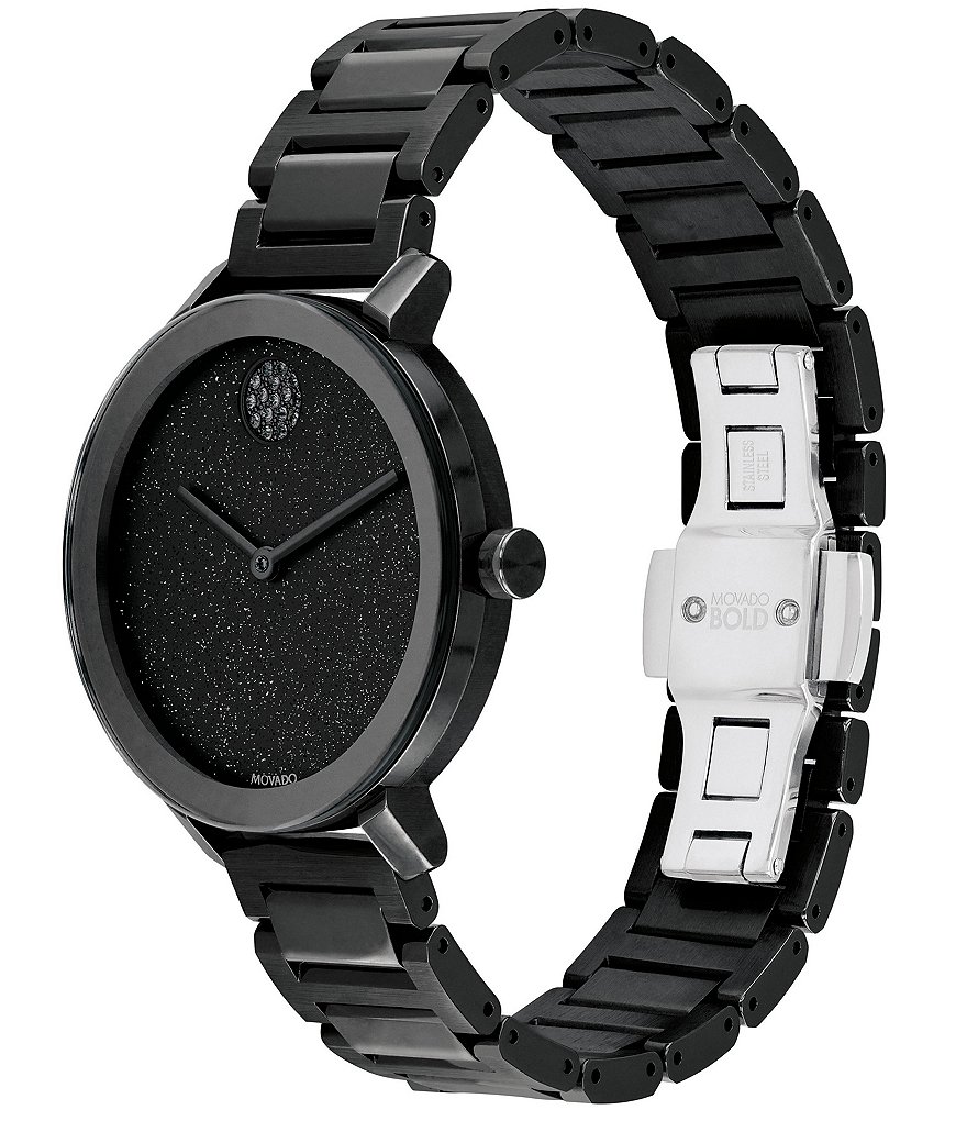 Movado Bold Evolution Black IP Stainless Steel Bracelet Watch