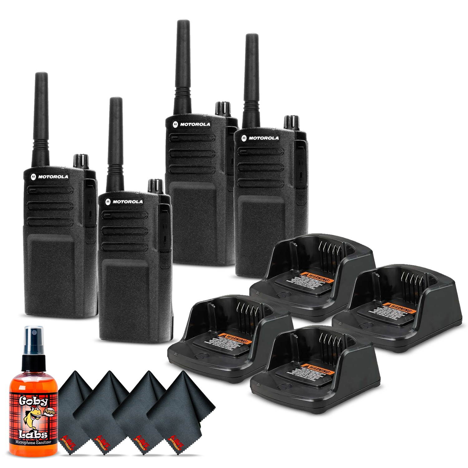 4 x Motorola RMU2040 On-Site 2-Way Radio (RMU2040) - 4 Pack Bundle