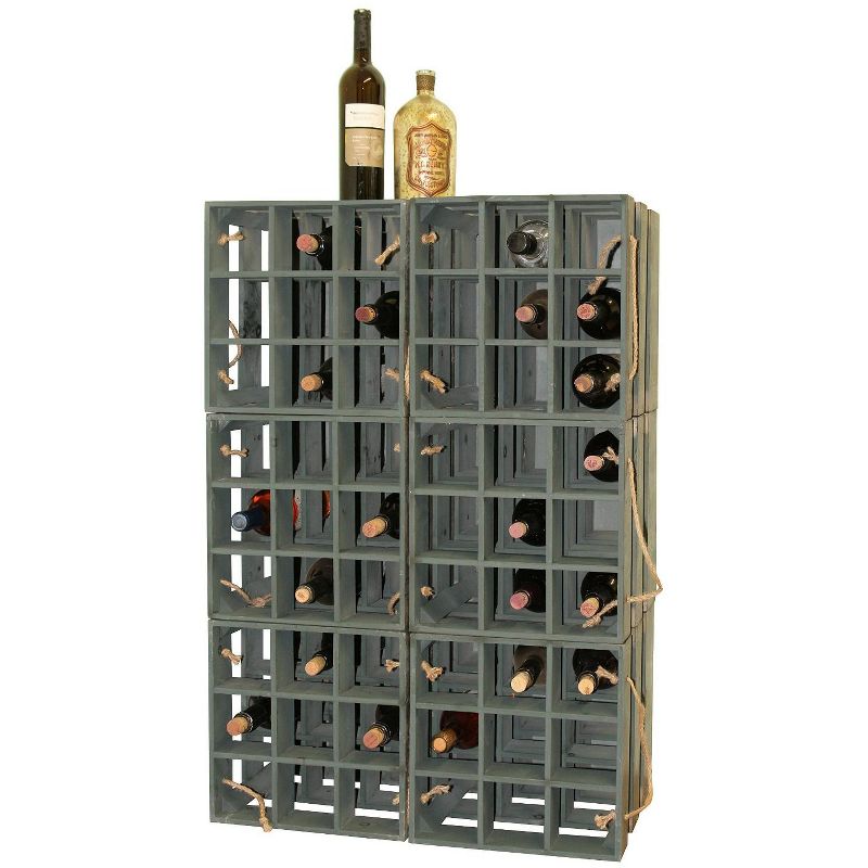 Vintiquewise Antique Style Stackable Wooden Wine Crates