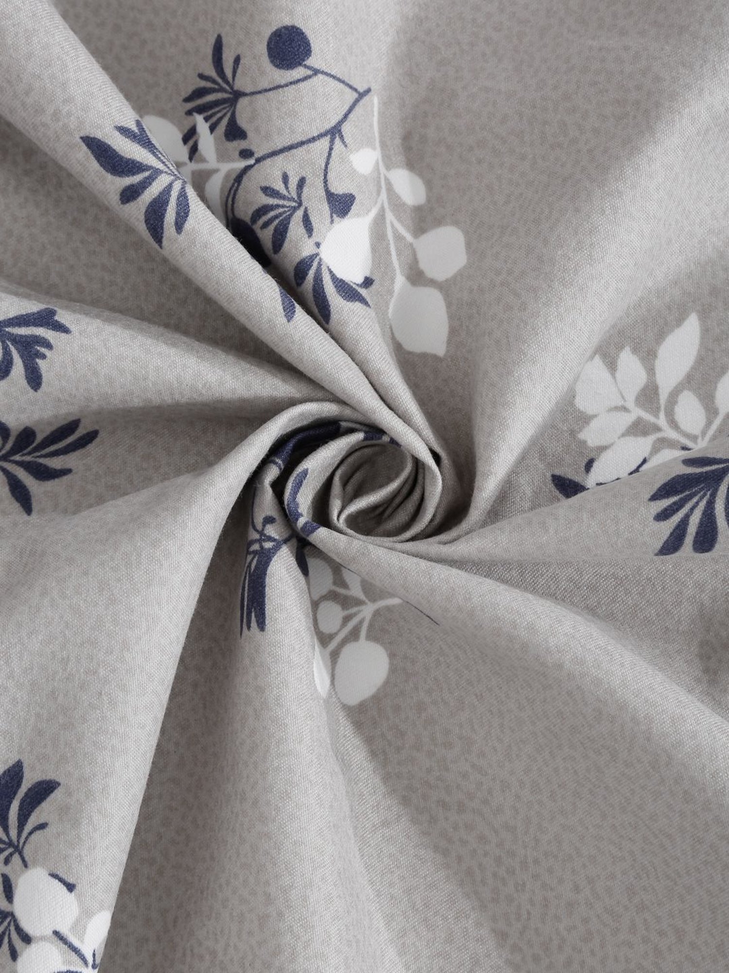 Klotthe Printed Grey 300 TC Cotton Blend Double Bed Sheet with 2 Pillow Covers