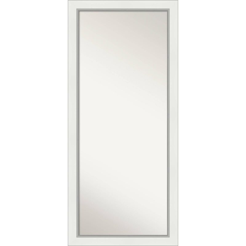 30" x 66" Dove Graywash Framed Full Length Floor/Leaner Mirror - Amanti Art