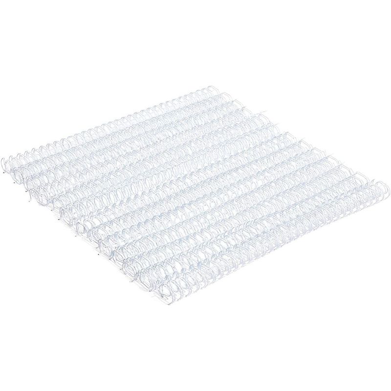 Stockroom Plus 100-Pack White Double Loop Wire Spiral Binding Coils Spines for 85 Sheets, 10.5"x0.43", 3:1 Pitch