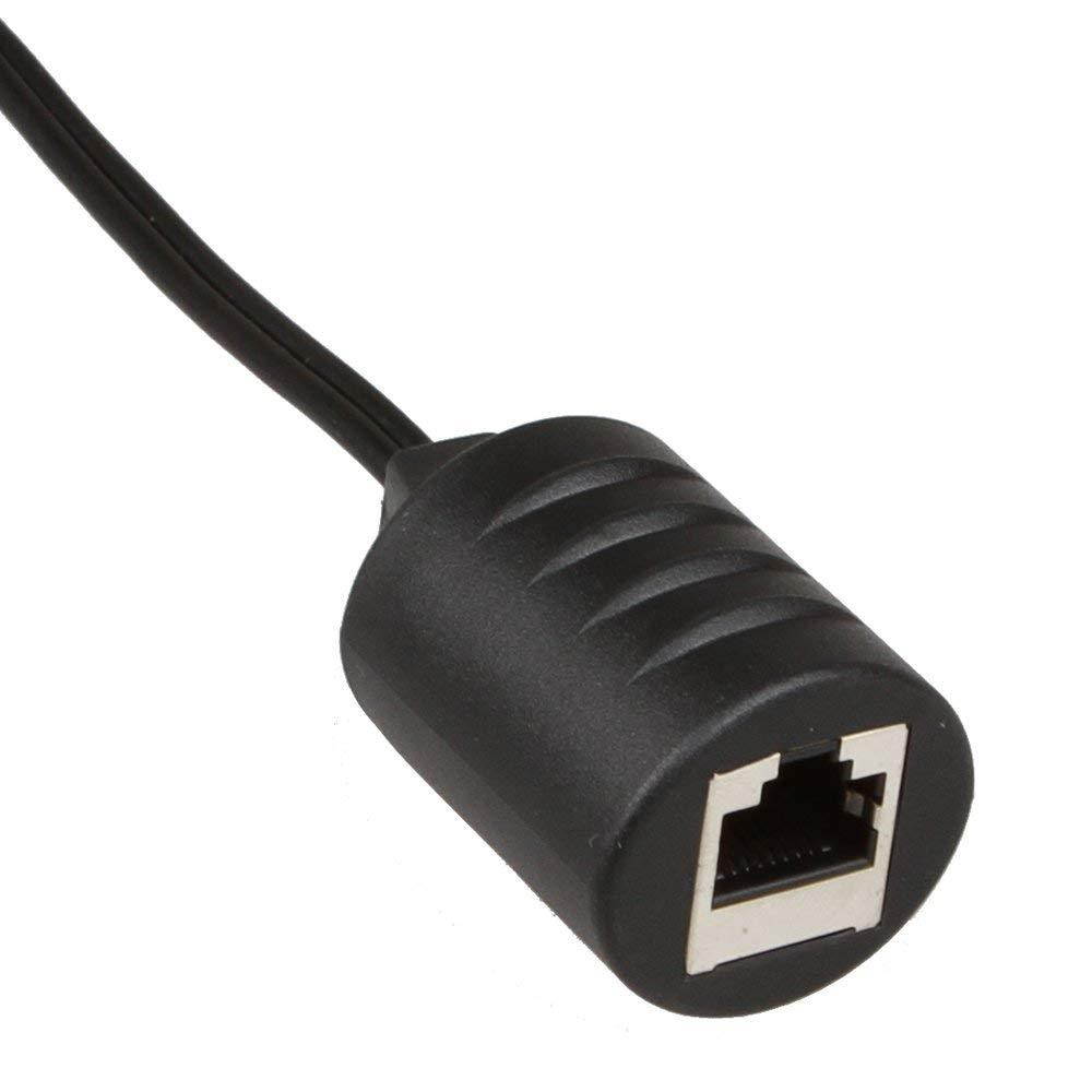 LINESO 3.5mm Stereo To RCA Red White Audio Balun Extender Over Cat5