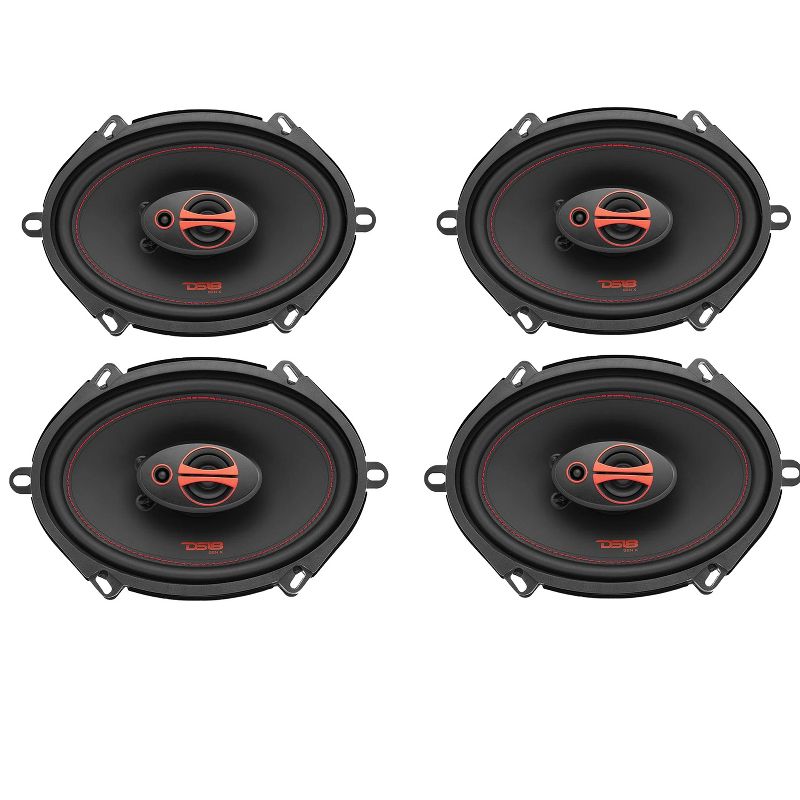 DS18 DS18-GEN-X5.7 Car Stereo GEN X 5 x 7" 3 Way Coaxial Speaker with 165 Watt MAX, 50 Watt RMS, and 4 Ohm for Car Audio Sound System, 1 Pair (2 Pack)