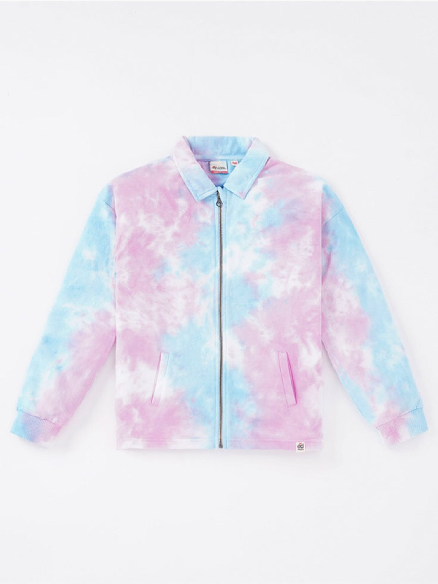 Edheads Kids Blue & Pink Cotton Ombre Full Sleeves Sweatshirt Set