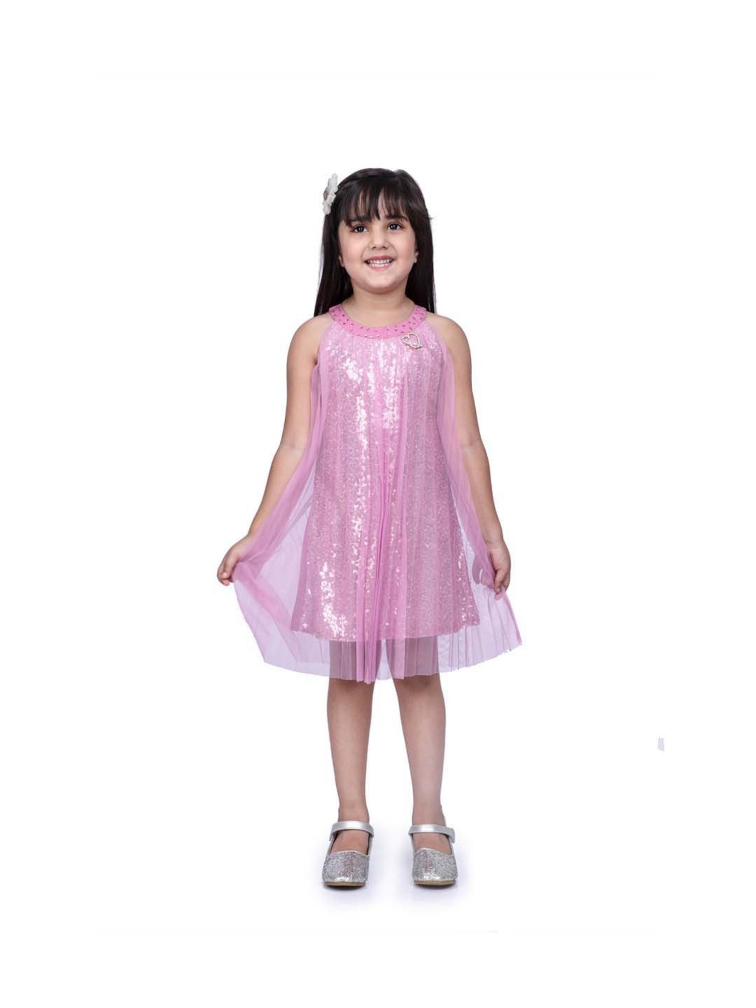 Peppermint Kids Mauve Sequence Dress